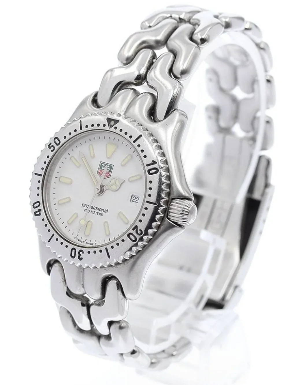 TAG HEUER S/el S99.015 Date white Dial Quartz Ladies Watch_970030